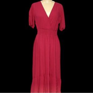 Old Navy Crimson Midi Dress